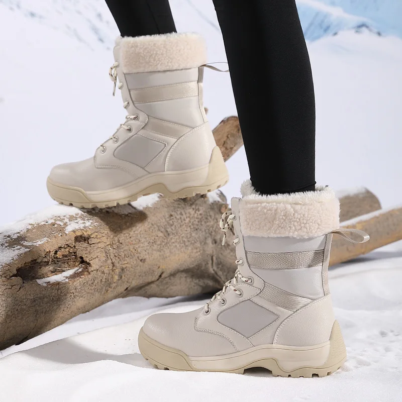 أحذية امرأة 2025 الاتجاه الثلوج جديد النساء الجوارب منصة أحذية امرأة موضة حذاء من الجلد خفيفة الوزن بوتاس موهير الأحذية للنساء #1