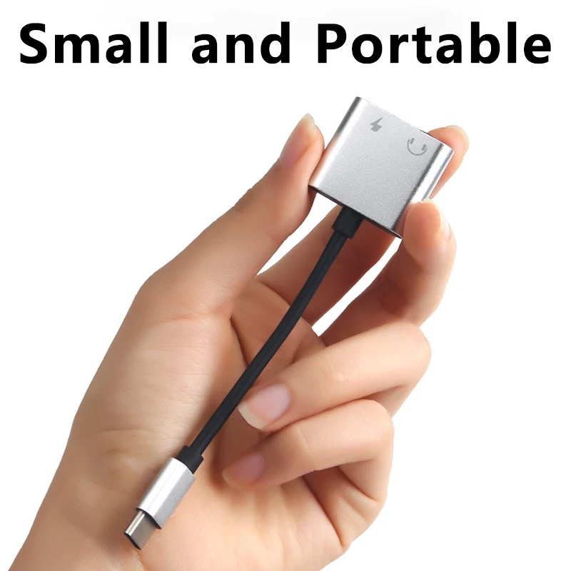 USB C to Type-C and 3.5mm Aux Adapter USB C Audio Charge Cable Original for Huawei Xiaomi Redmi Type-C-earphone Connetor Plug