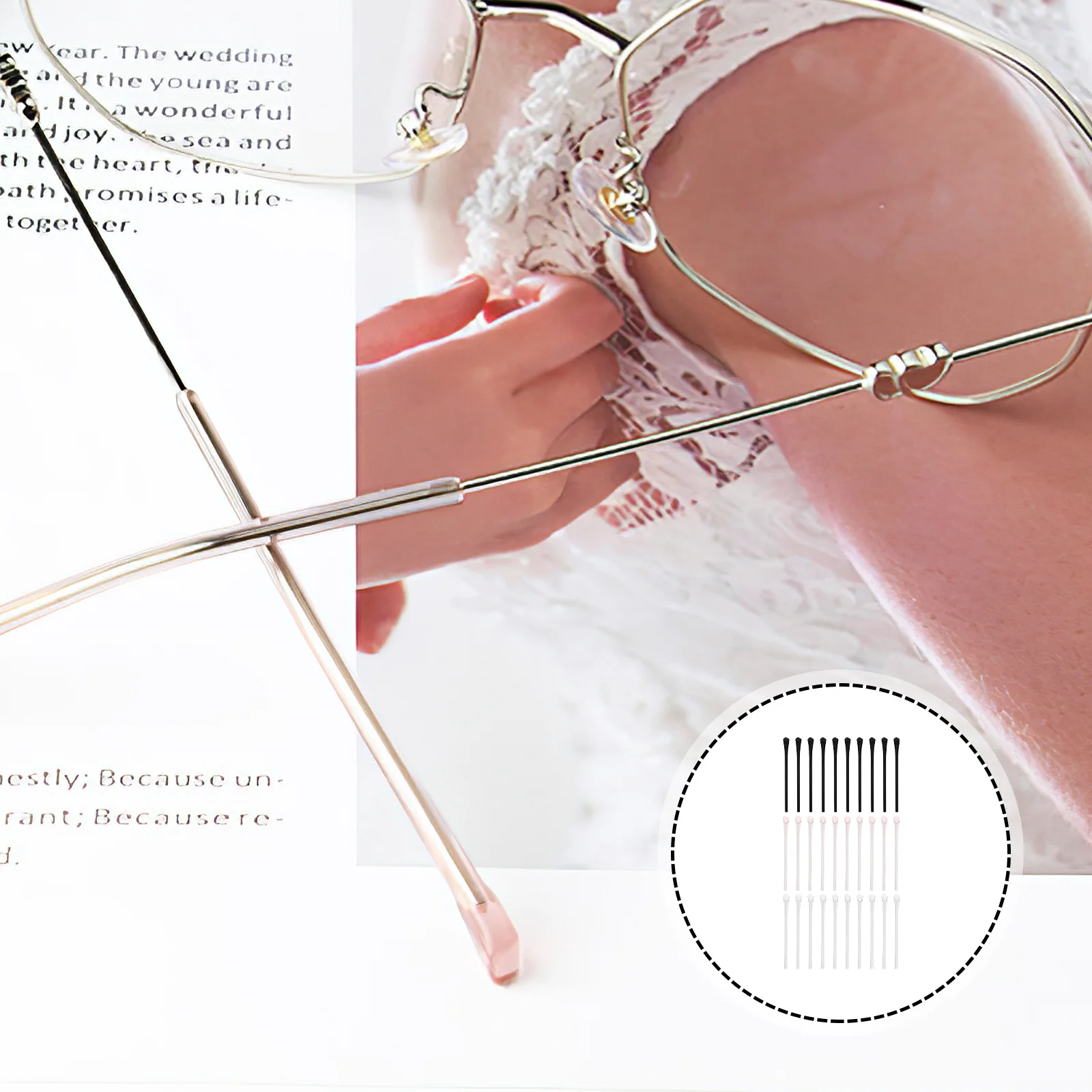 

15Pairs Glasses Leg Covers Silicone Anti-Slip Ear Socks for Myopia Eyewear Comfortable Fit for Running Swimming Sports