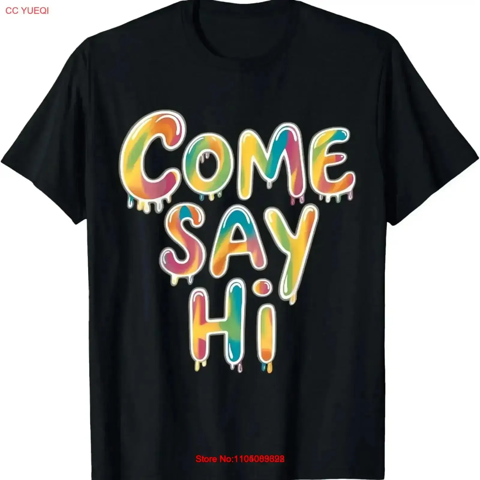 

Come Say Hi Friendly Кокетливая футболка для социальных мероприятий и вечеринок, винтажная потертая слегка стильная мужская повседневная мягкая дышащая футболка