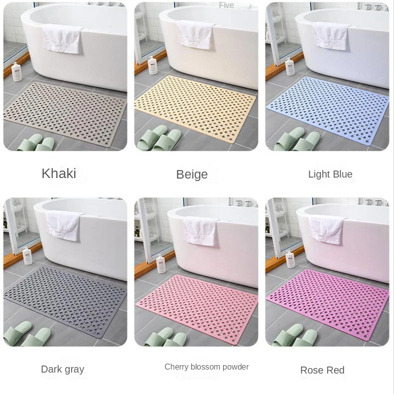 Bath Anti-slip Elderly and Children Anti-fall Massage Foot Mat Waterproof Toilet Shower Hollow Floor Mat Bathroom Supplies