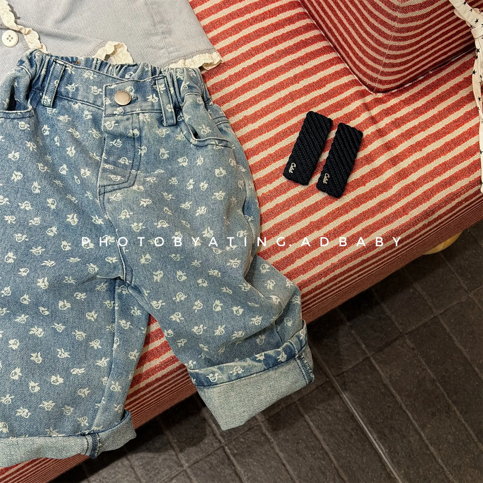 

Boys Jeans Baby Girls Print Harem Pants Toddler Clothes 2026 Spring New Children Loose Denim Trousers Fashion Kids Casual Pants