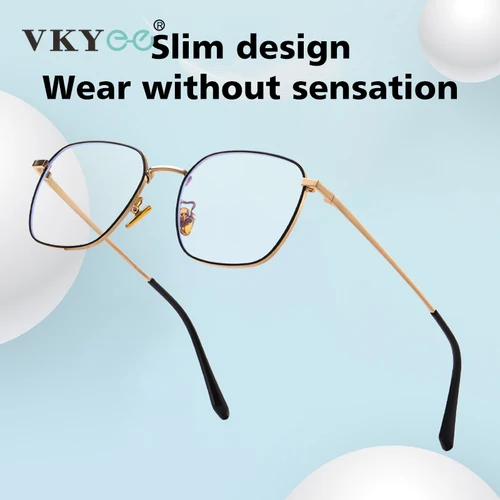 Imagen 2 del producto VICKY, montura geométrica clásica Simple, diseño cuadrado, gafas antiluz azul para hombres y mujeres, prescripción personalizable 18322