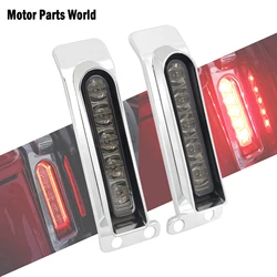 Rear Fender LED Saddlebag Side Filler Support Lights For Harley Road King Electra Street Glide FLHR 2014-Up Run Brake Turn Lamps