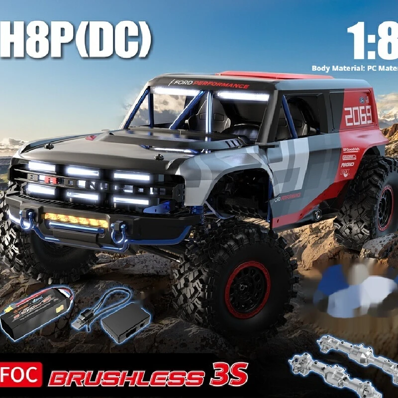 

MeiJiaXin HYPER 1/8 H8P электрический бесщеточный пульт дистанционного управления с полным приводом внедорожник моделирование дикий автомобиль для скалолазания