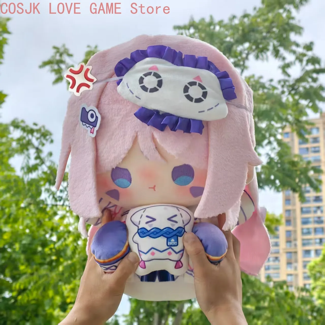 30cm Anime Genshin Impact Citlali Big Head Printed Body Doll Sitting Figure Maumet Game Puppet Idol Plushies Toys Pillow Gift