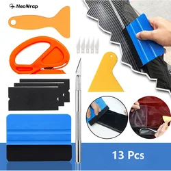 13Pcs/set Car Film Wrap Tool Kit Vinyl Spatula Vinyl Scraper Cutter for Vehicle Window Tint Car Accessories Wrapping Tools