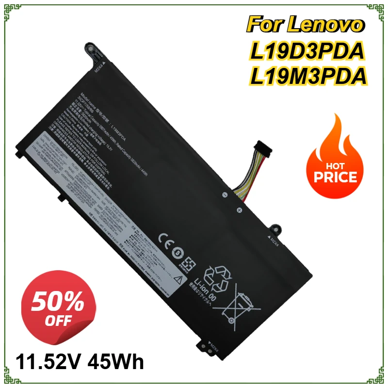 

L19D3PDA L19M3PDA Laptop Battery for Lenovo ThinkBook 14 15 Gen 2 G2 ARE L19C3PDA L19L3PDA K4E-ARE/ITL Bateria 11.52V 45Wh
