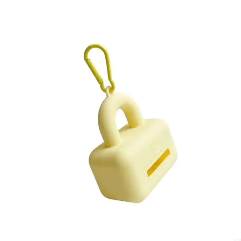 F19B Pet Waste Bags Dispenser for Dog Outdoor Activity Poop Bag Box Holder Silicone