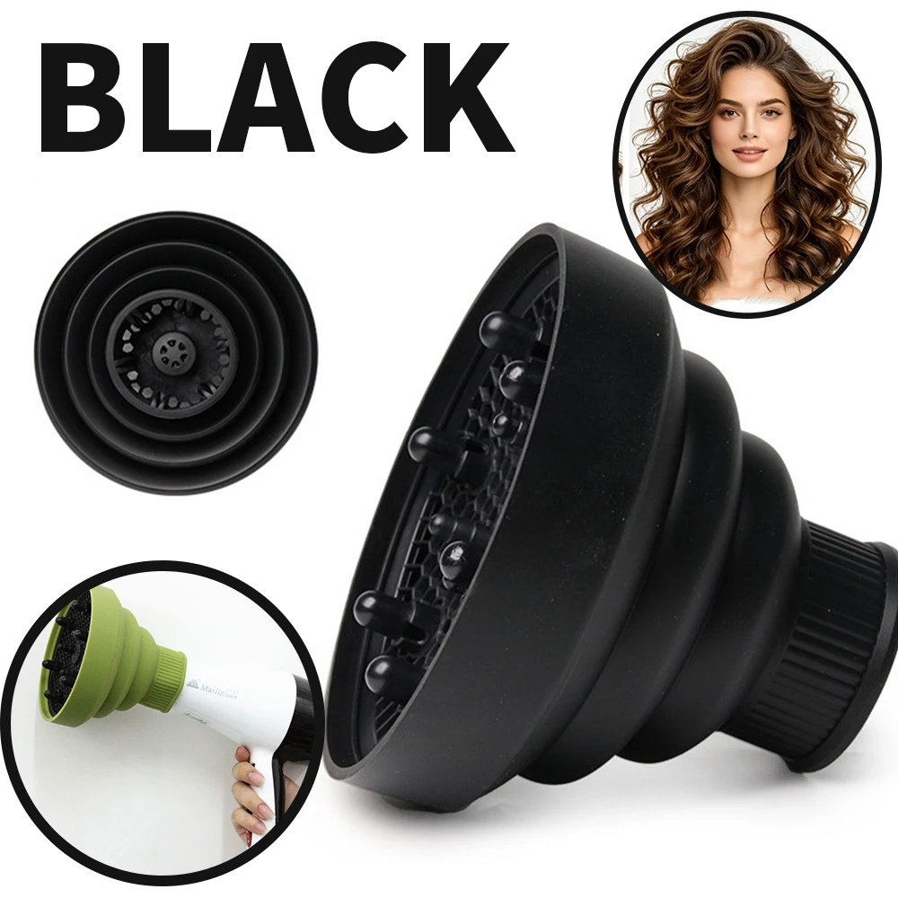 Collapsible Silicone Hair Dryer Diffuser for Curly Hair