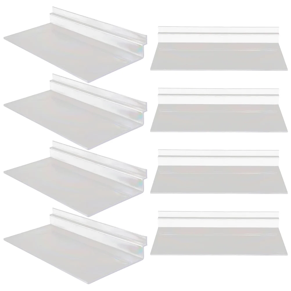 

8 Pcs Transparent Shoe Rack Shelves Shelf Wall for Shoes Slatwall Store Display