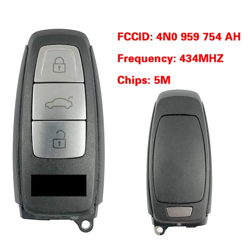 CN008194 MLB Original 3 Button 434MHZ 5M Chip for Audi A8 2017-2021 Smart Remote Control 4N0959754AH Uninitialized high Key