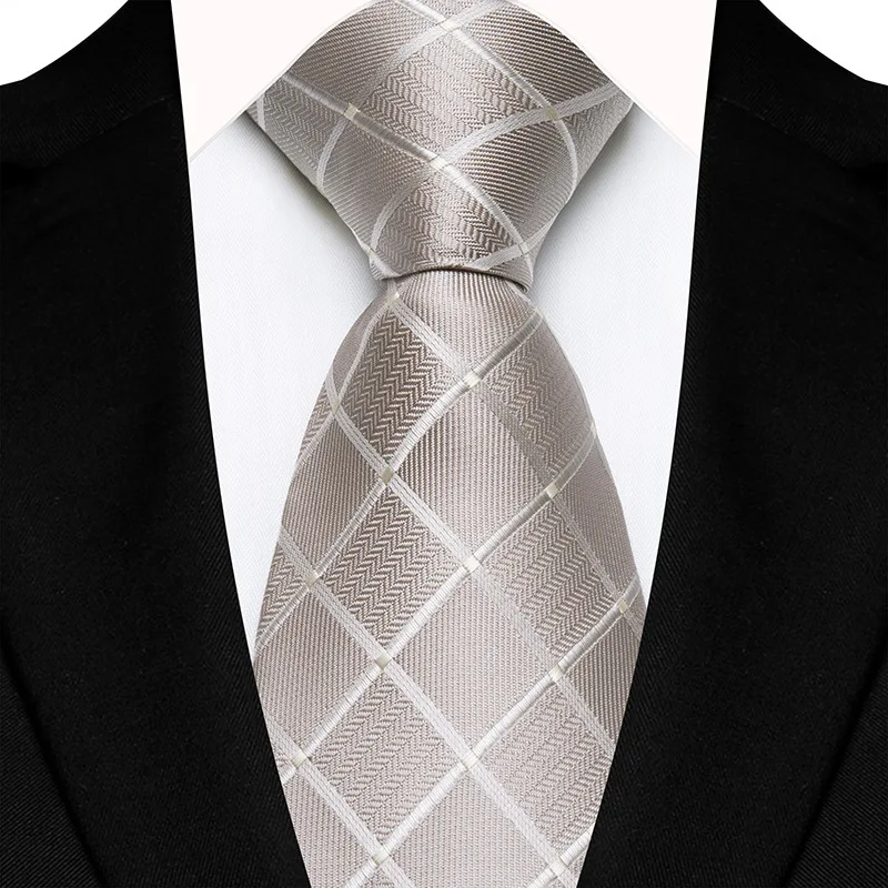 Classic monochrome satin tie in stock, versatile for business and leisure, wedding tie