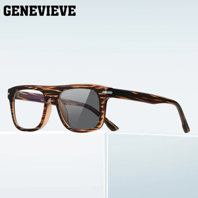 

GENEVIEVE New Simple Fashion Men's Anti-blue Light Glasses Can Be Customised Prescription Photochromic Ladies Reading Glasses