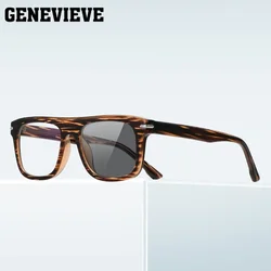 GENEVIEVE New Simple Fashion Men's Anti-blue Light Glasses Can Be Customised Prescription Photochromic Ladies Reading Glasses