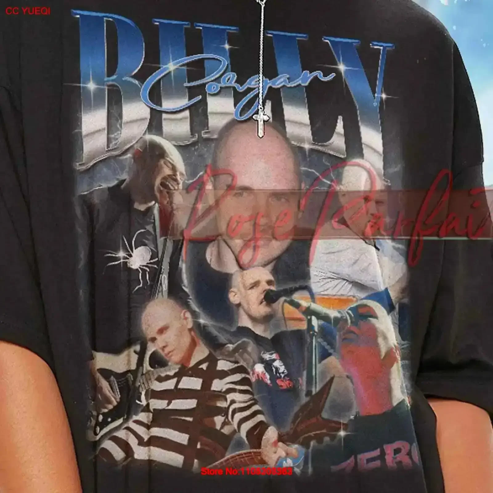 تي شيرت بيلي كورجان عتيق مغسول للارتداء اليومي، ملابس مصممة، رسومات متعددة الاستخدامات، ممتدة ومريحة ومسامية #1