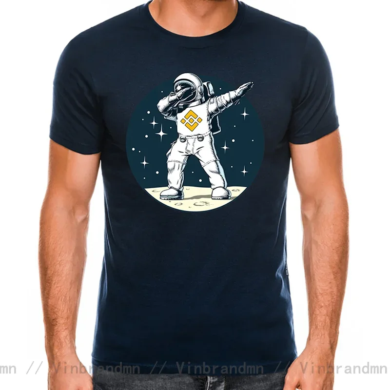 Binance BNB Cryptocurrency Crypto Coin Disco Moon Astronaut Binance Hodler Dabbbing Space Man T Shirt Streetwear Hip Hop T-Shirt