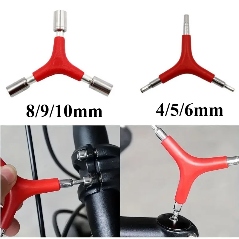 AliExpress Universal Triangular Allen Wrench Y-Shaped 3 Way Hex Wrench Bicycle Repair Tool 4/5/6mm Hexagon Spanner Cycling Bike Maintance