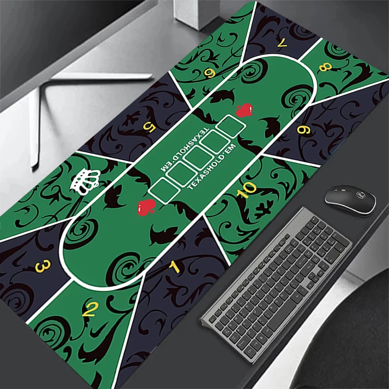 Texas Hold'em Table Pad Portable Rubber Foam Poker Table Mouse Pad Keyboard Office Gaming Table Pad Gambling Players Game Layout
