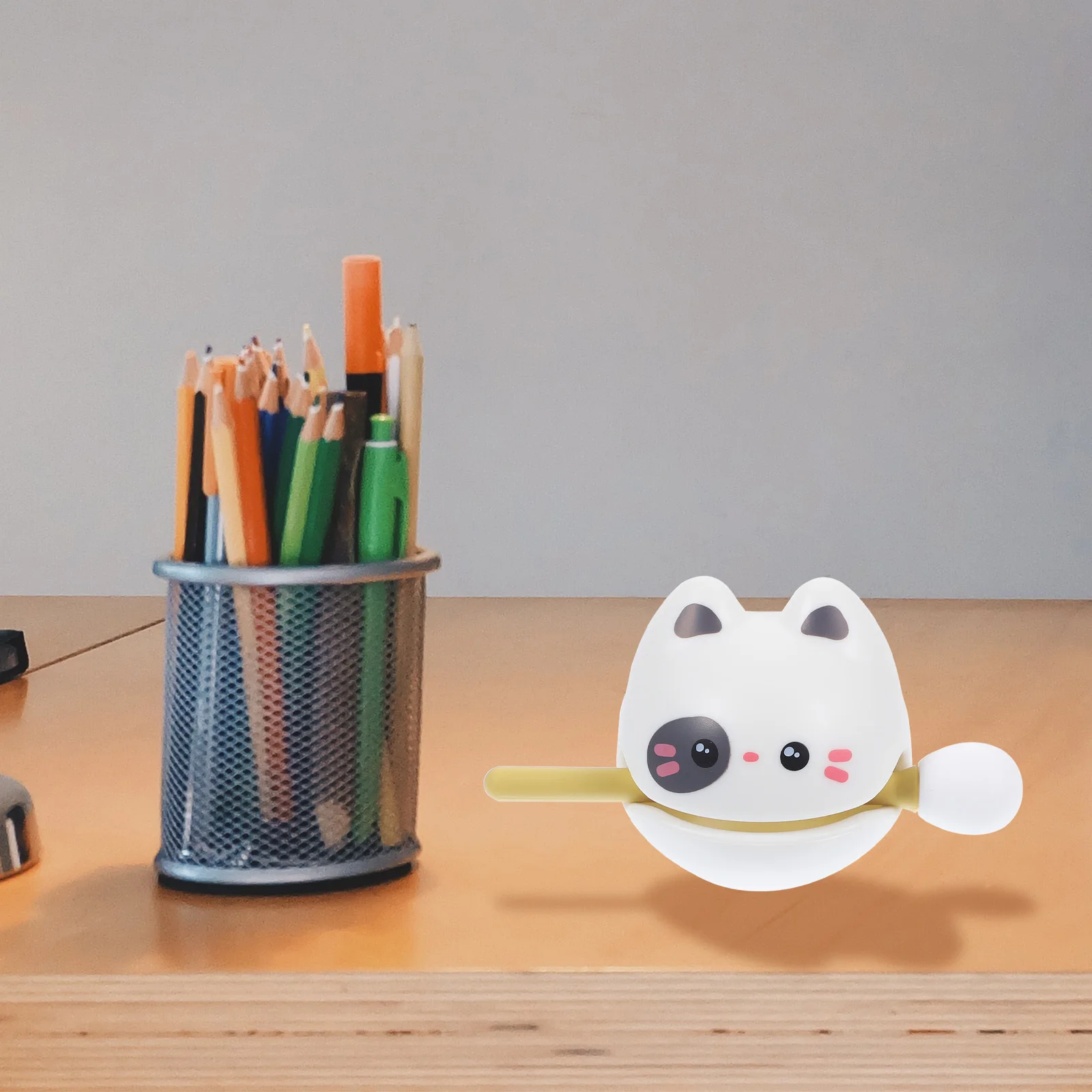 1 ensemble petit chat forme en bois poisson Percussion Instrument de musique bureau Relaxation rythme outil d'enseignement Instrument de Percussion