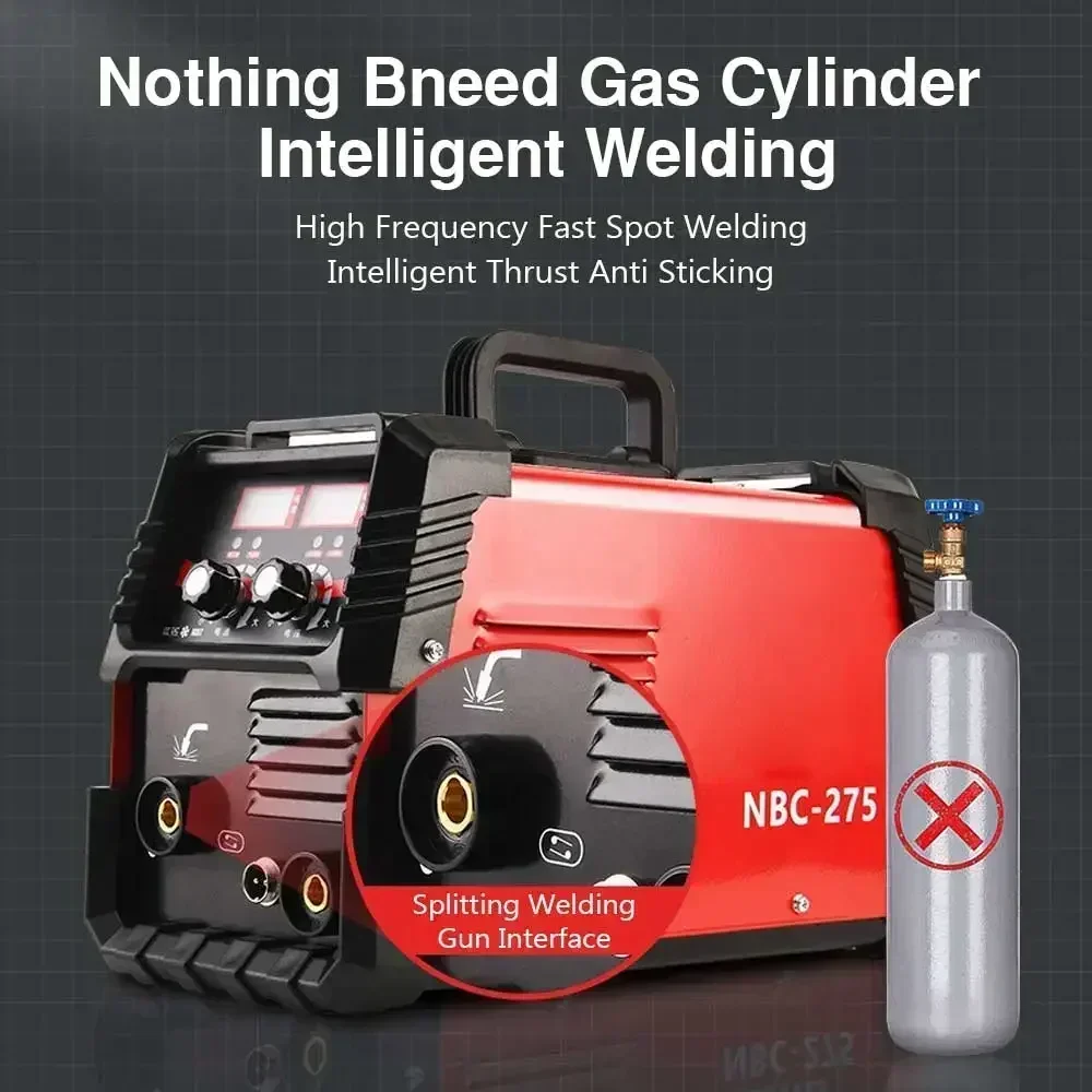 Saldatrice 2 in 1 Mig Mma 220V Saldatore manuale senza gas Saldatore di protezione del gas di anidride carbonica per saldatura senza gas