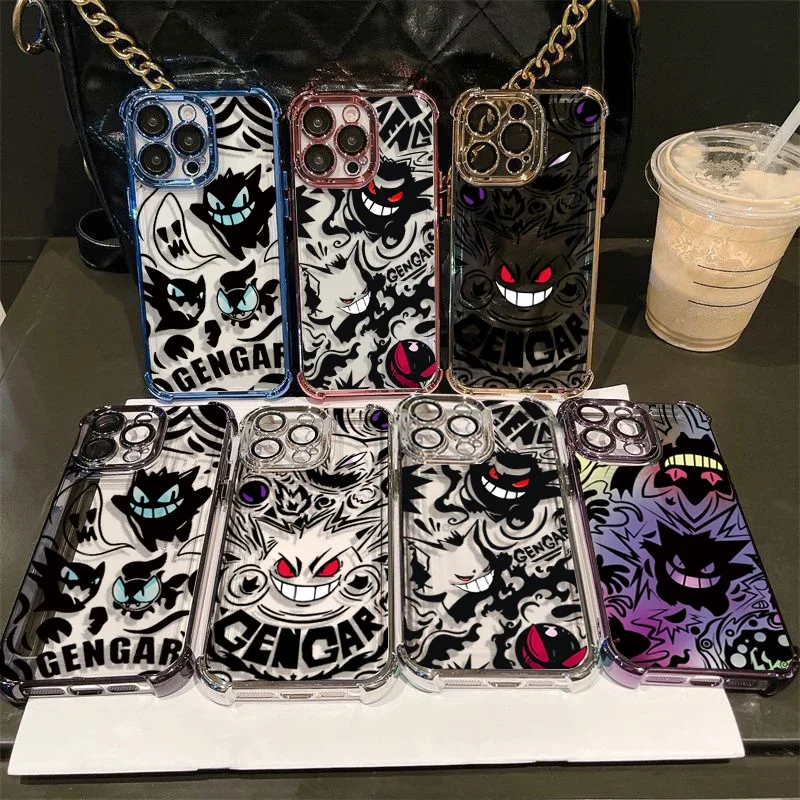 حافظة لهاتف سامسونج جالاكسي S25FE Edge S24 S23 S26 Ultra Plus S24FE S23FE S20FE غطاء أنيمي بوكيمون جينجار طلاء ناعم #1