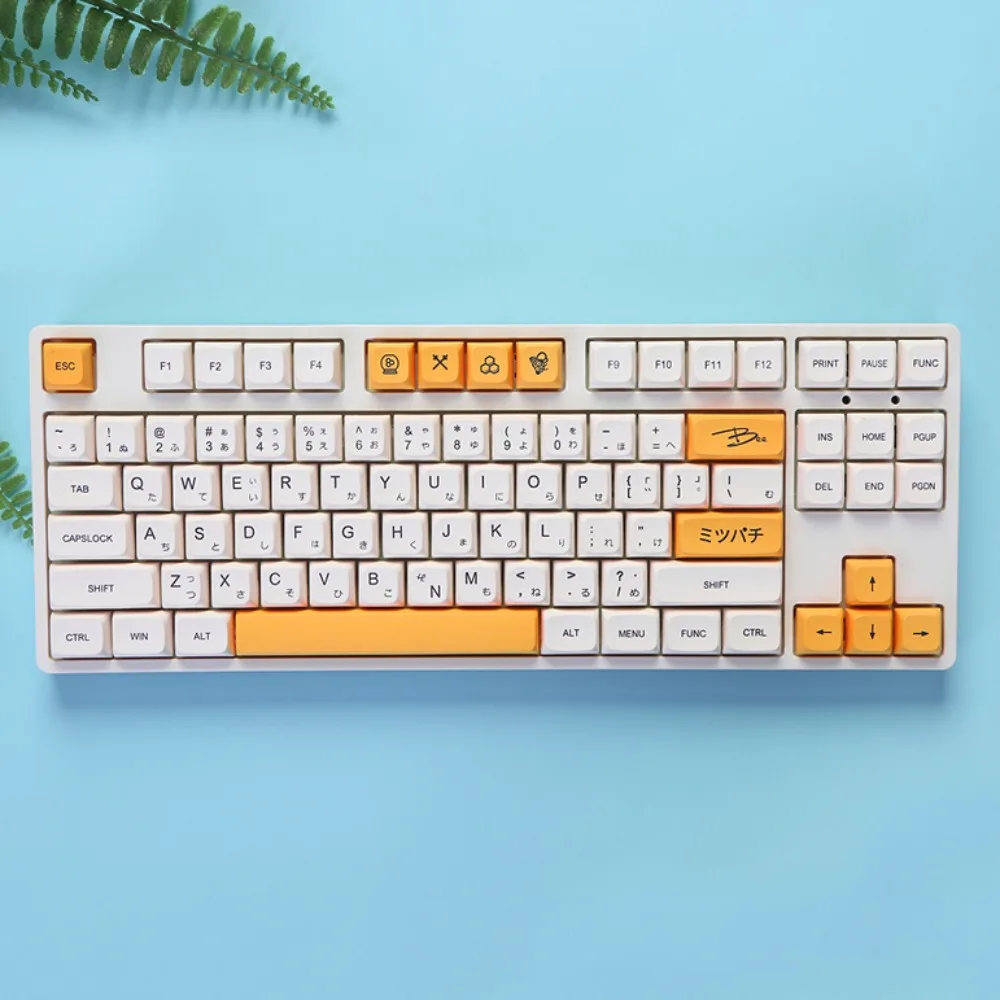 

GMK Small Bee Keycaps XDA Height Japanese Keycaps PBT Matte IKBC Ningzhi 61/64/84/87/980