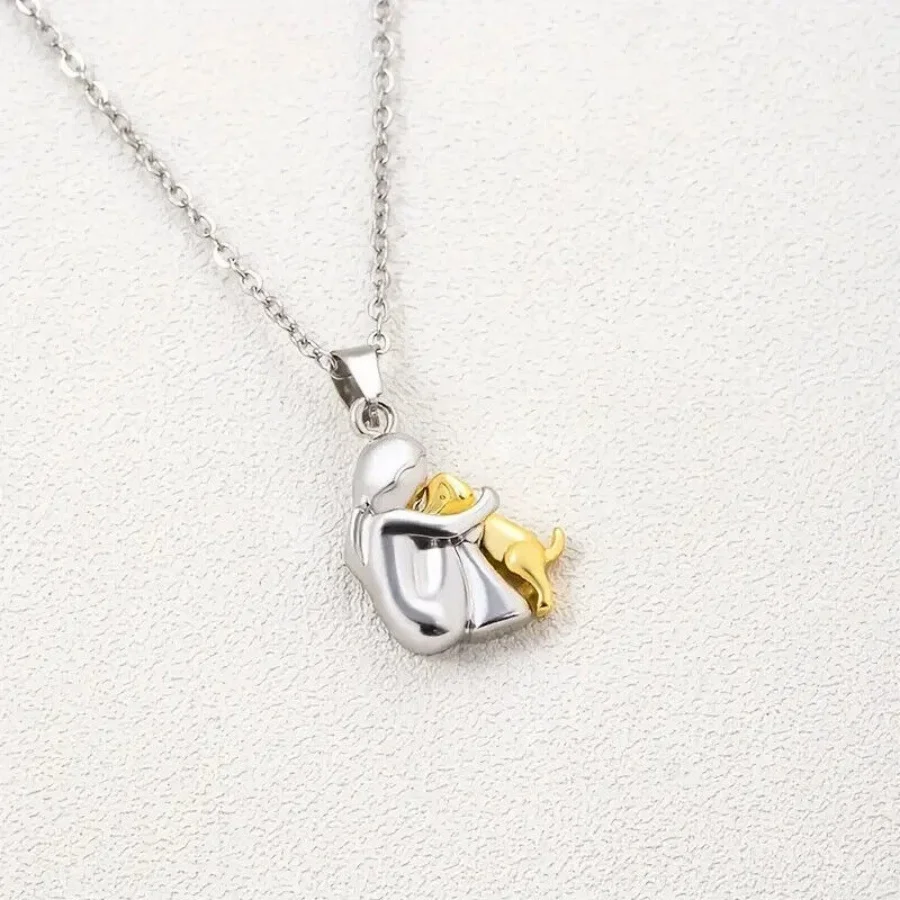 Fashionable and creative lady puppy necklace as a jewelry gift for women\'s party anniversary aesthetic pendants
