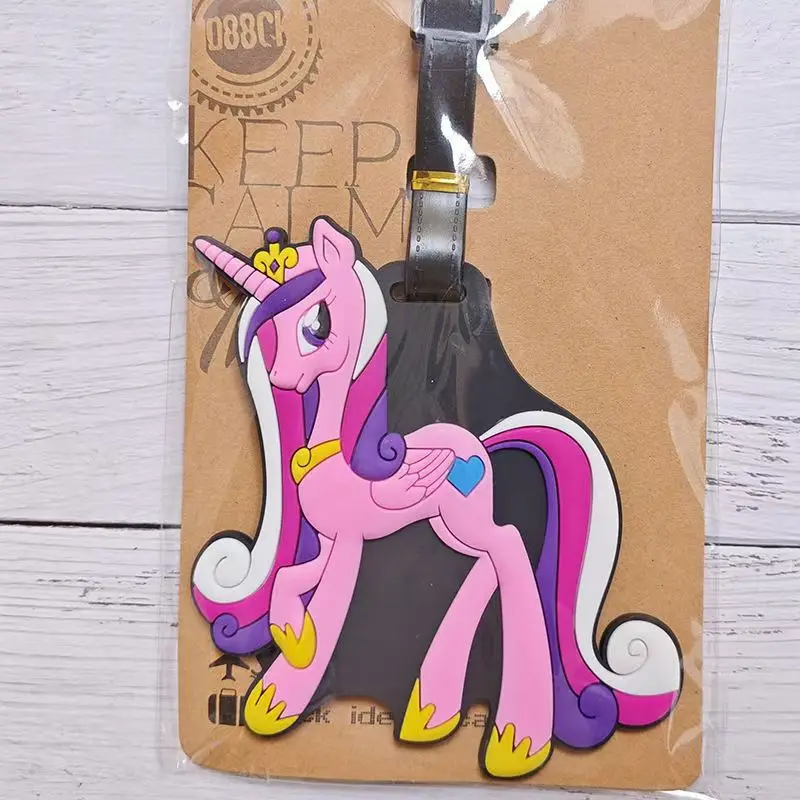 My Little Ponys Gepäckanhänger, neues Anime-Einhorn, Reisezubehör, Koffer, PVC, Boarding Pass, modisches Gepäckanhänger, Anhänger, Geschenk