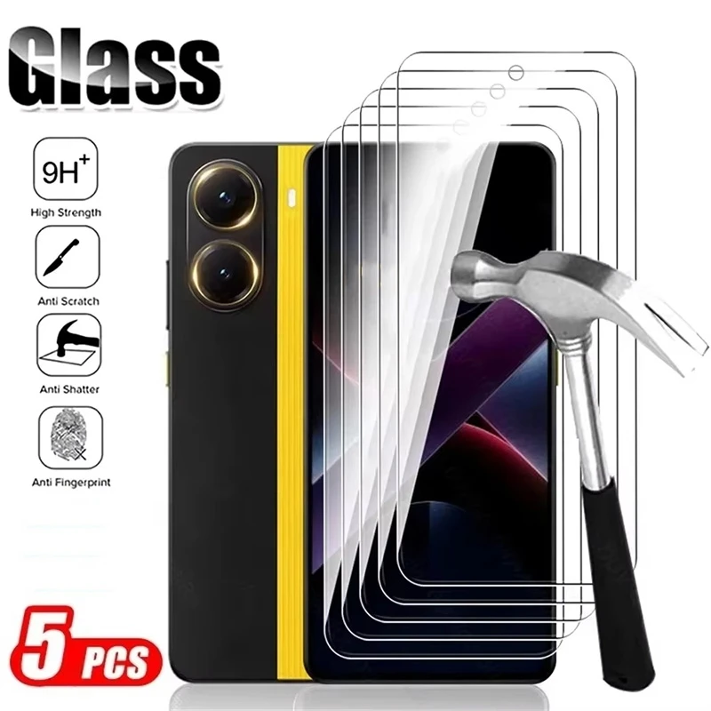 

5-1Pcs Tempered Glass Screen Protector For Xiaomi Redmi 15C 14C 13C 12C 10C Note 15 Pro 14 13 Pro 5G 12 11 10 9 9S 10S 12R Film