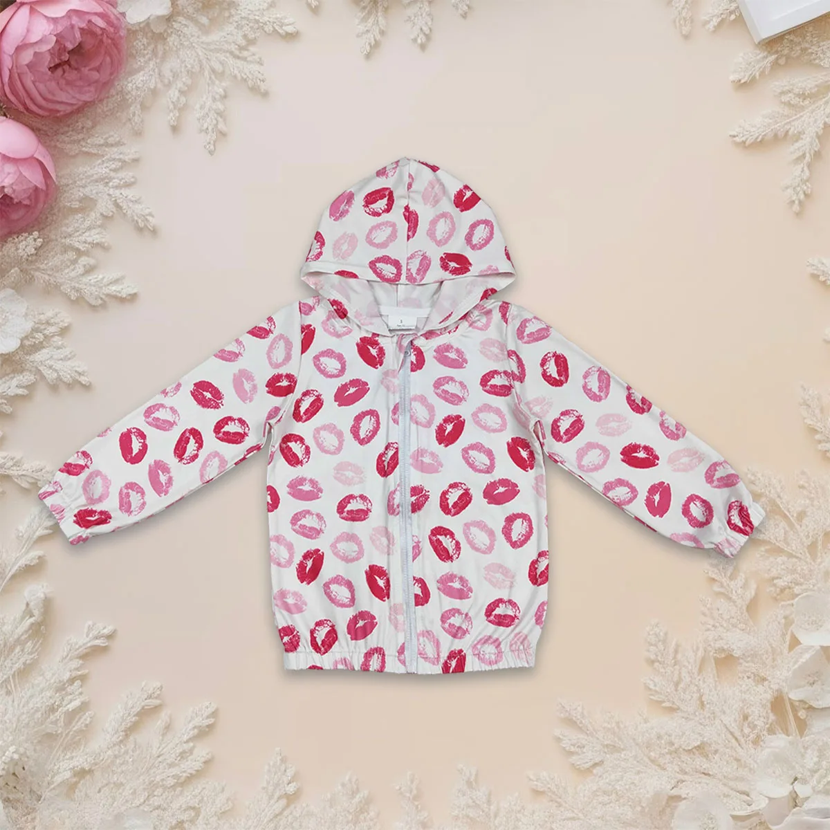 

Hot Sale Baby Girl Clothes Hoodies Top Toddler Kids Jacket Long Sleeve Valentines Zipper Pocket Pullover Sweatshirt Clothing