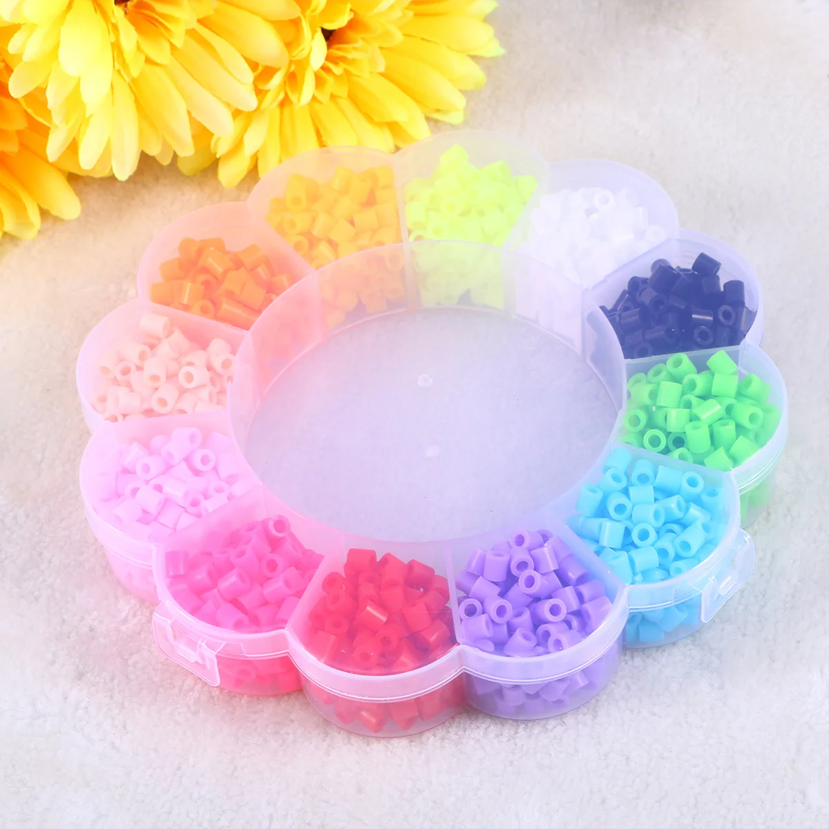 Kit de manualidades de cuentas para niños, juego de rompecabezas con fusibles, pinzas de tablero perforado de 5mm, juguete seguro EVA, Idea de regalo, decoración de fiesta, 1200 Uds.