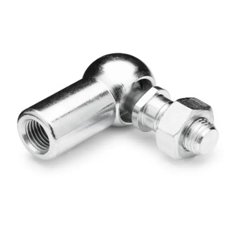 ABKP-CS8, Rod End Ball Bearing With Stud, M5X0.8Mm Carbon Steel Right Hand 12Pcs,Ball Joint Bearing