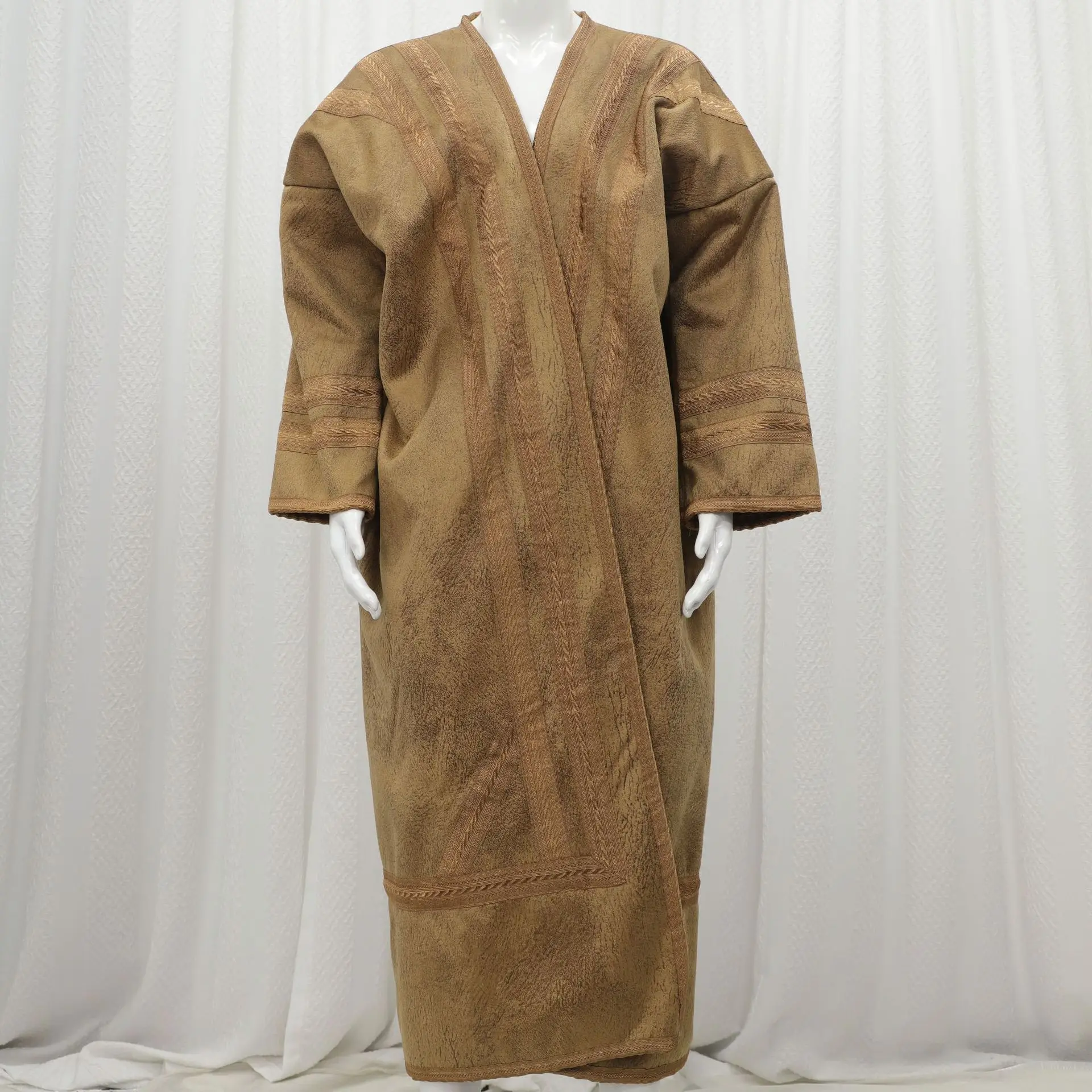 Winter Thick Warm Fleece Kimono Jubba Thobe for Men Muslim Islam Clothing Dubai Abaya Turkey Robe Cardigan Coat Saudi Djellaba