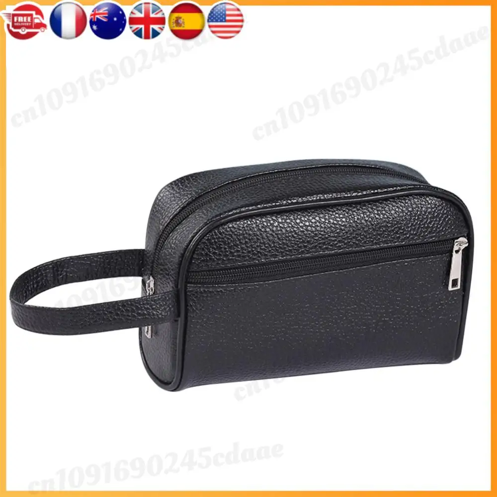 

Men Women Vintage Wristlet Bag PU Leather Pure Color Small Wristlet Bag Vintage Cellphone Storage Bag Handbags Supplies