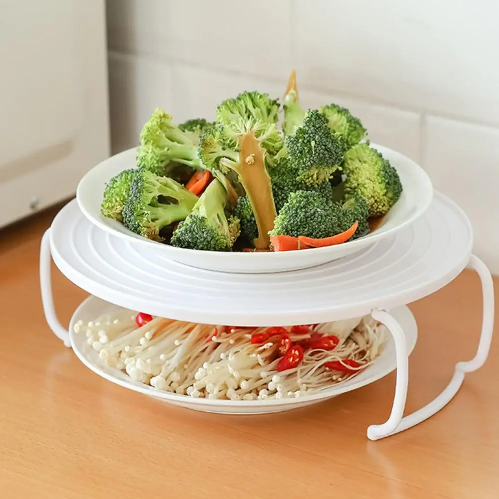 Steamer Rack Lightweight Microwave Tray PP Material Cooking  Useful Foldable Design Steam Shelf