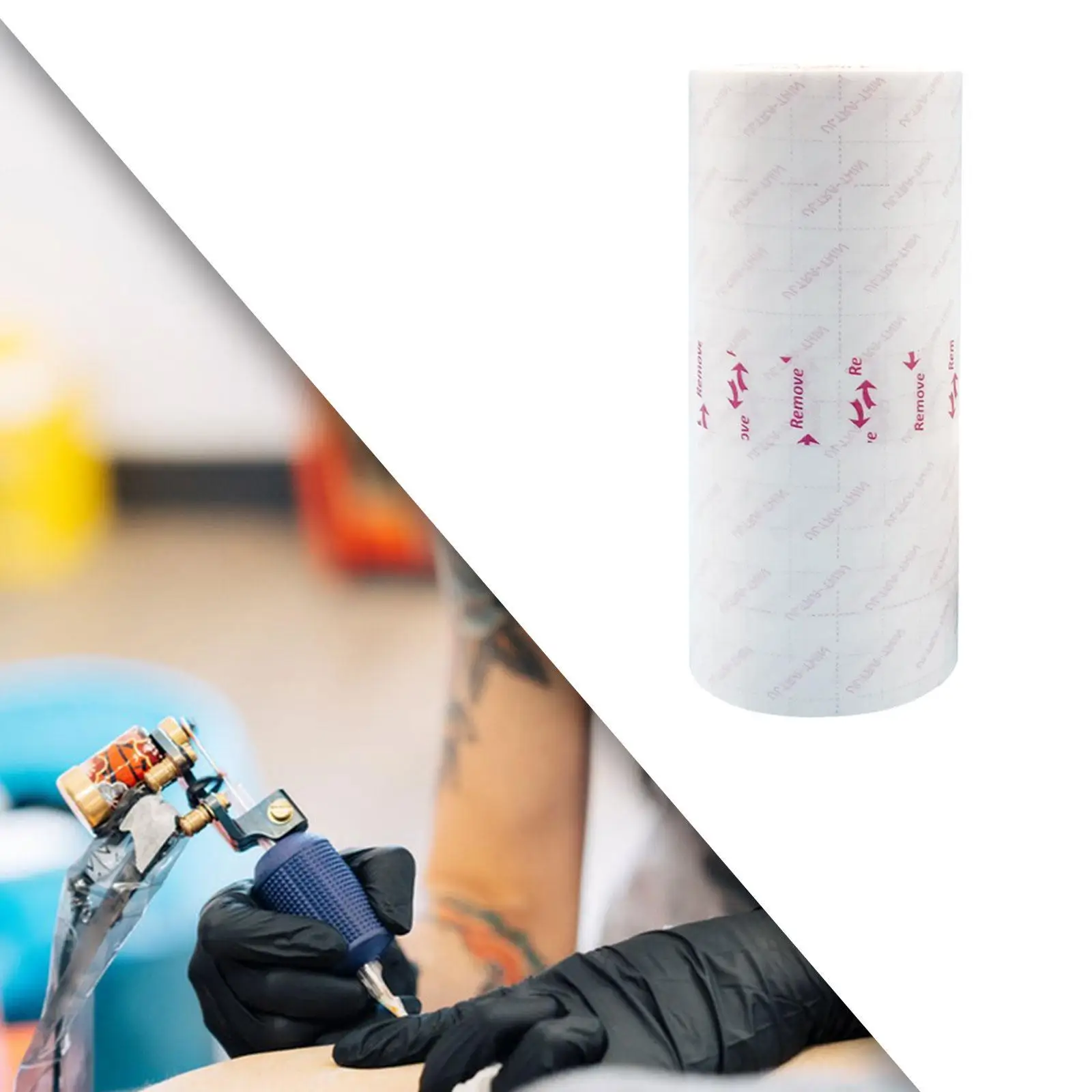 

Tattoo Protective Film Roll 5.9 inch x 32.8 Feet 0.01mm Thick Stretchable Lightweight Transparent Accessory Breathable PU Film