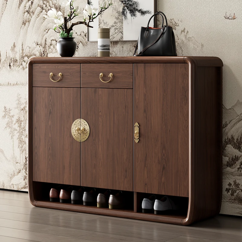 

Slippers Vertical Shoe Shelf Bedroom Shelves Mobile Wooden Shoe Cabinet Living Room Organizer Box Zapatero Entrance Furniture