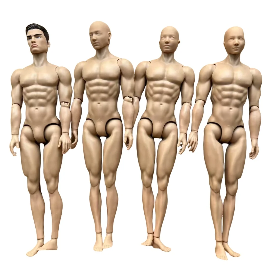 

MENGF YUNYI Male Doll Bald Heads Small Defects White Pink Beige Doll Parts DIY Drawing Makeup Practice Soldier 1/6 Doll Heads