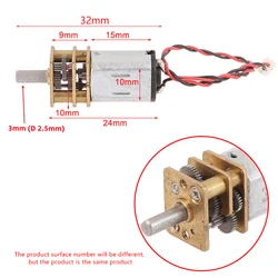 マイクロミニメタルギアボックス,ギアモーター,低速,3v-12v,60rpm,n20