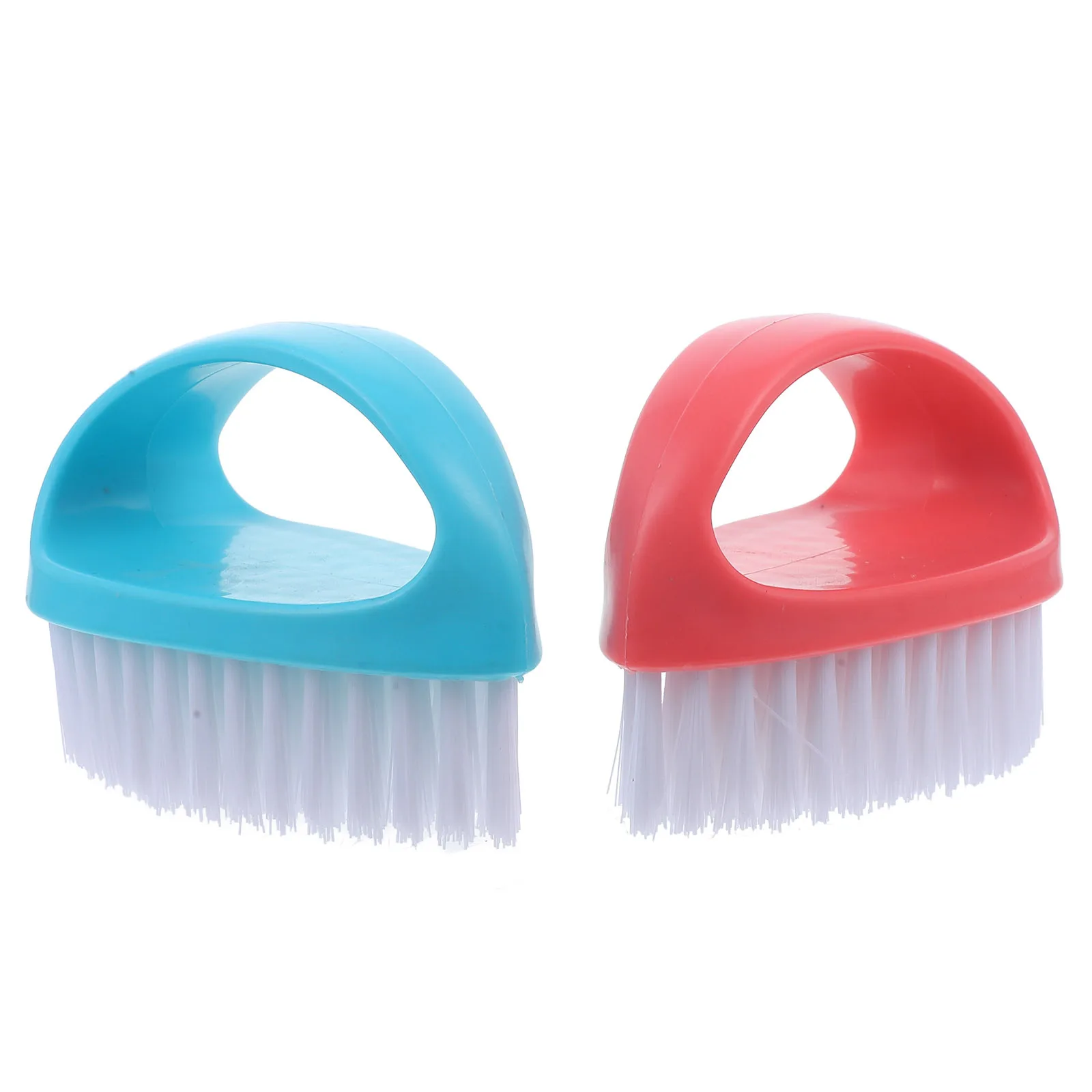 

2Pcs Nail Cleaning Brush PP Material Handle Nail Dust Manicure Cleaning Tool Portable Fingernail Scrub Cleaner