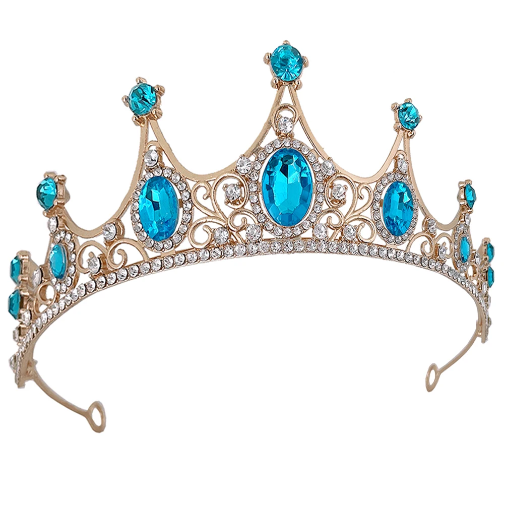 

Crystal Crown for Women Girls Bridal Wedding Hair Accessories Tiaras Rhinestone Vintage Style Classic Photos Prop Durability
