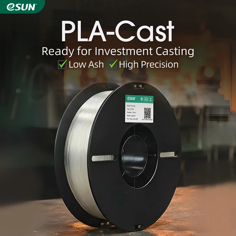 

eSUN PLA 3D Filaments 1KG 1.75MM Low Ash PLA-Cast 3D Printing Filaments For Transistor Casting Investment Casting 3D Filament