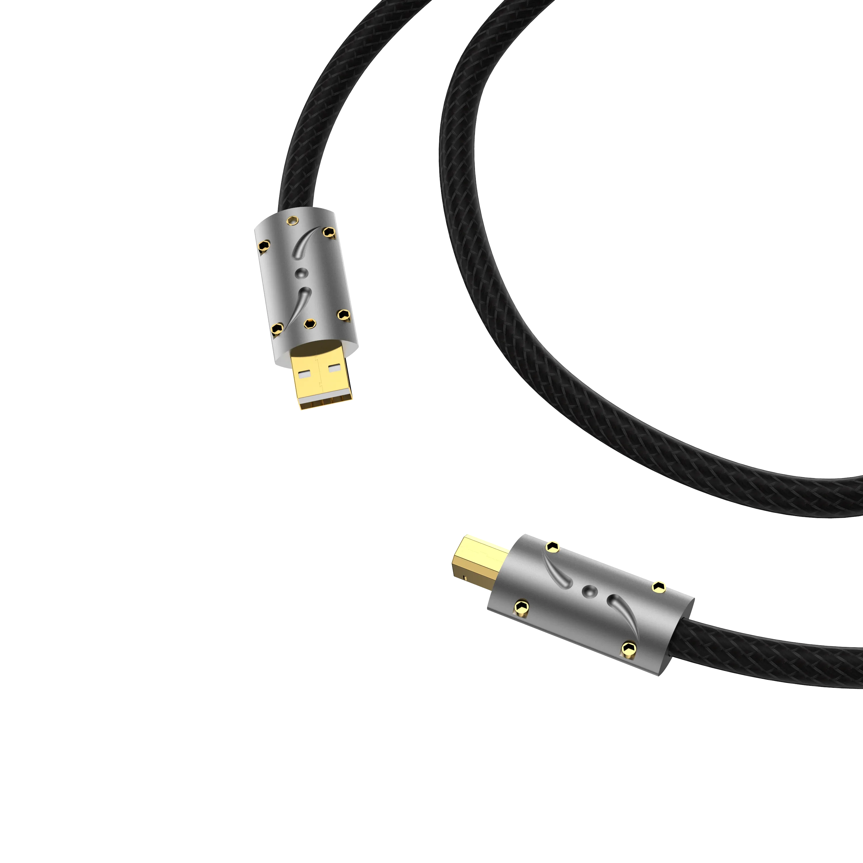 Viborg HIFI Pure Silver USB AB A-B DAC 5Micro Gold plating DAC Decoder Printer Data USB2 Pro USB Audio Cable Audiophile