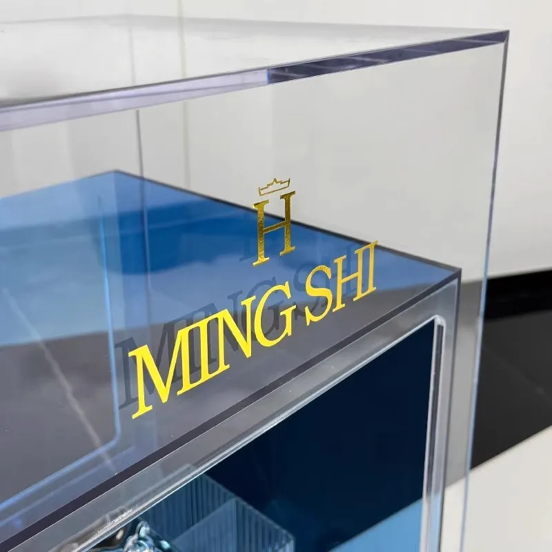 High-grade Acrylic Transparent Barber Shop Tool Cabinet, Special Hair Salon Rack, Movable Tool Cart