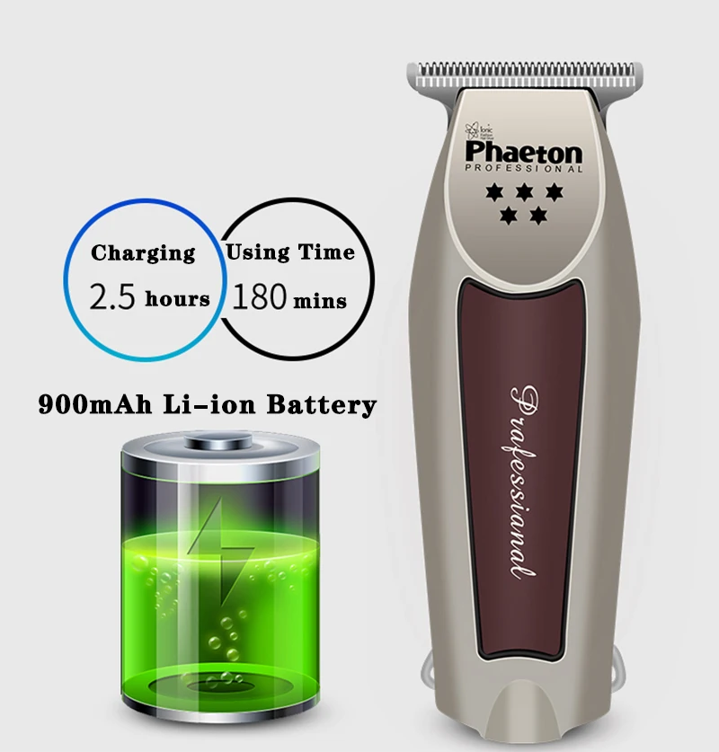15 واط الشعر المتقلب صالون جزازة 3 ساعات استخدام آلة قطع الشعر المهنية مقص الشعر الرجال اللحية مقص الشعر الحلاق 0 مللي متر
