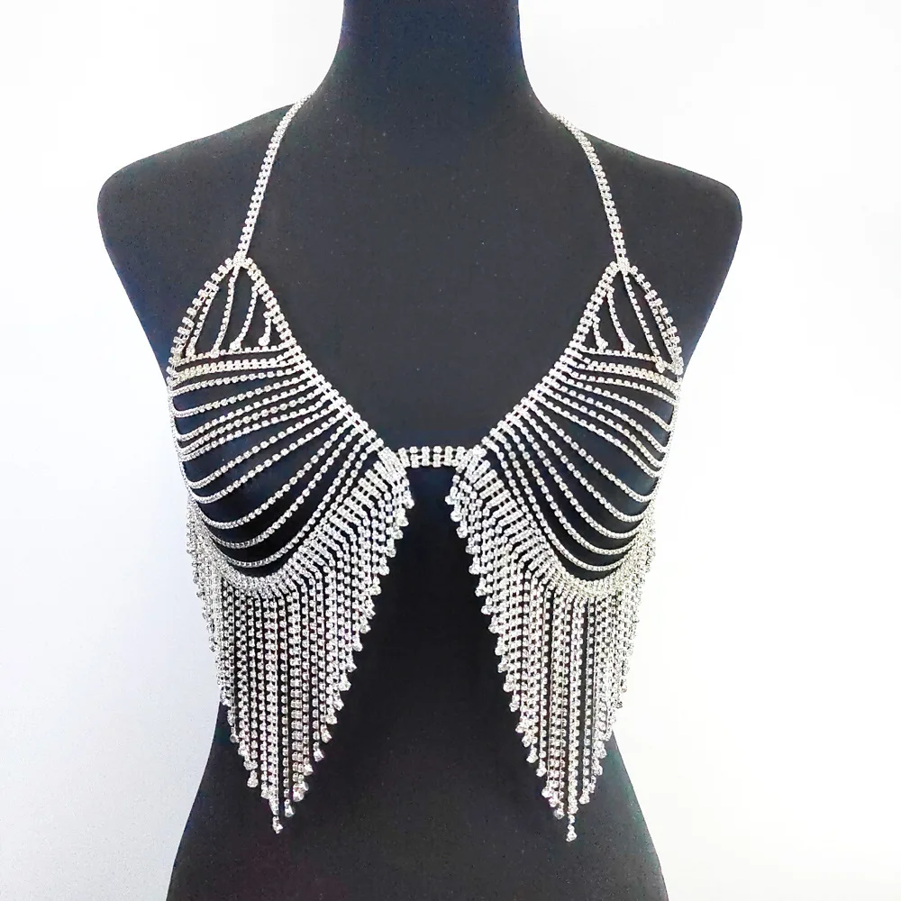 

New Sexy Full Diamond Fringe Necklace For Women European And American Hot Girls Gathering To Show Off Their Bodies