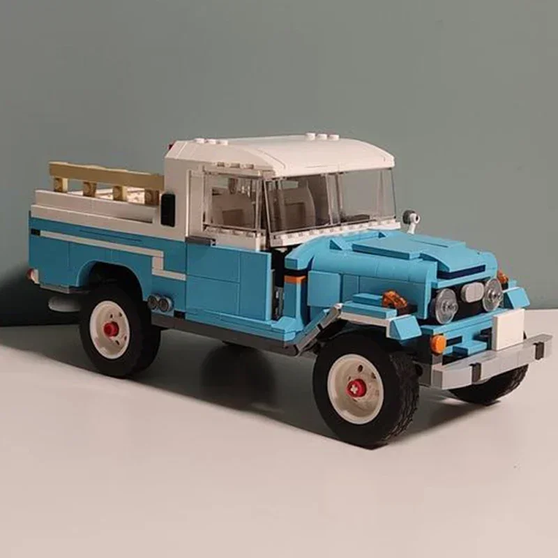 Cidade clássicos modelo de carro moc tijolos de construção land cruiser veículo tecnologia blocos modulares presente brinquedos natal diy conjuntos montagem