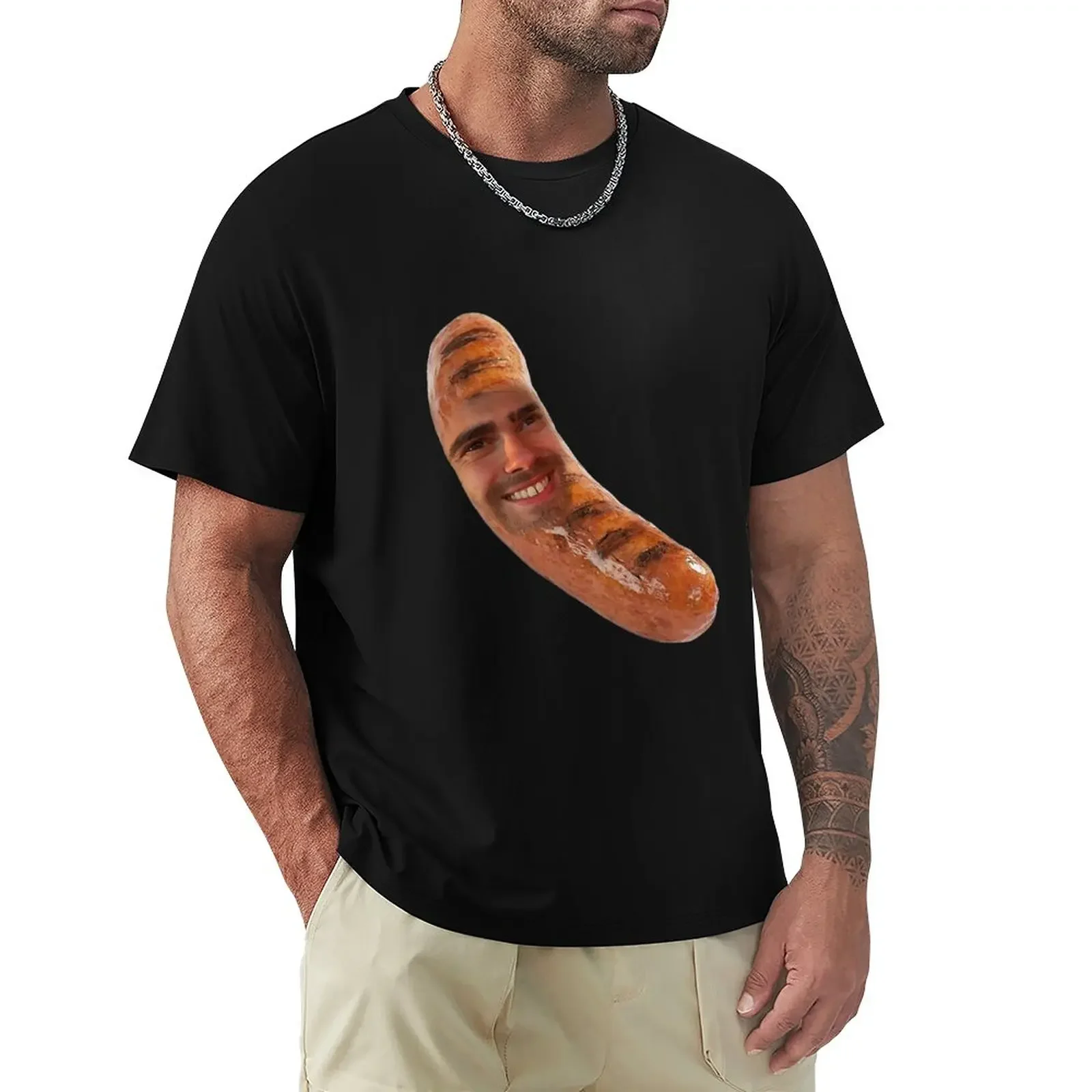 

Sausage T-Shirt plain blacks customs design your own mens graphic t-shirts