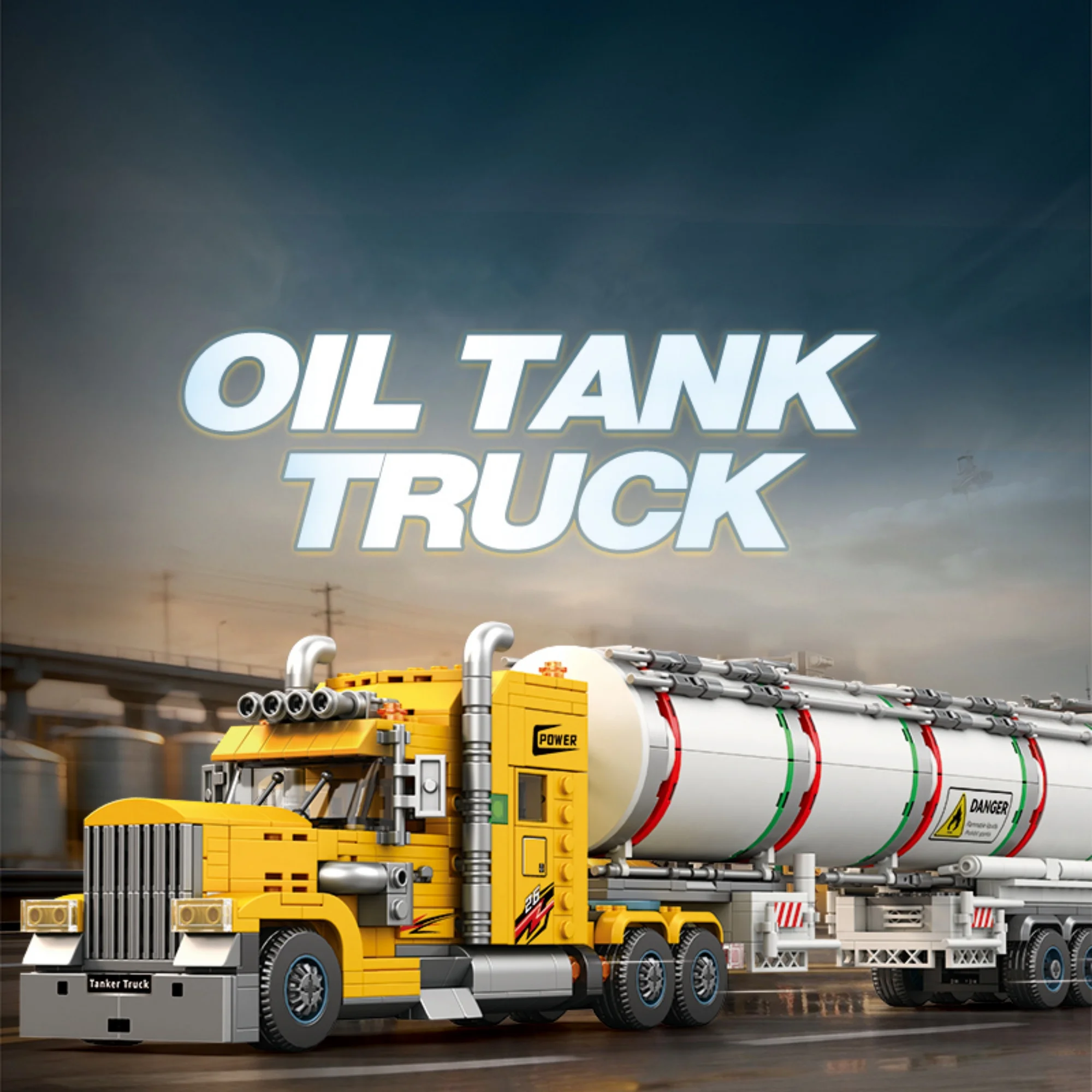 1119pcs Oil Tank Truck Building Blocks Technical Classic Heavy-duty Truck Transport Vehicle Model Bricks Toys for Adults Gifts